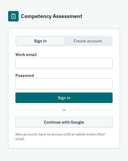 Sign in and create-account choices