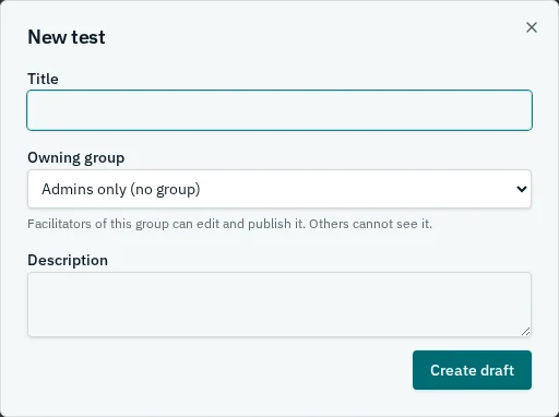 Create a draft and choose its owning group