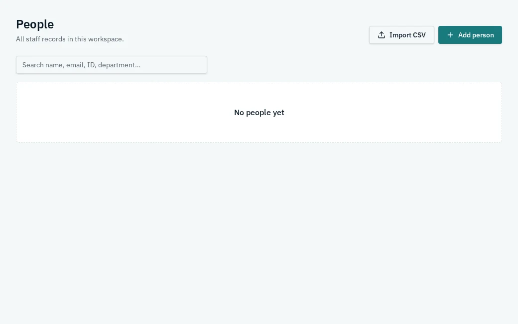 People search and entry controls